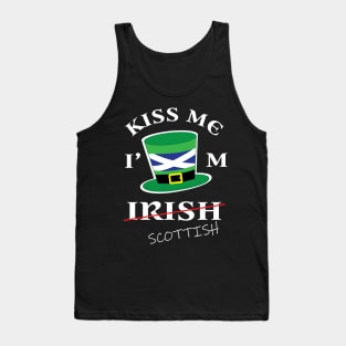 Kiss Me I'm not Irish T-Shirt Funny Scottish St Patricks Day Tank Top